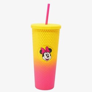 Disney Minnie Mouse Studded
24oz Plastic Cup with Straw & Lid pink & yel…